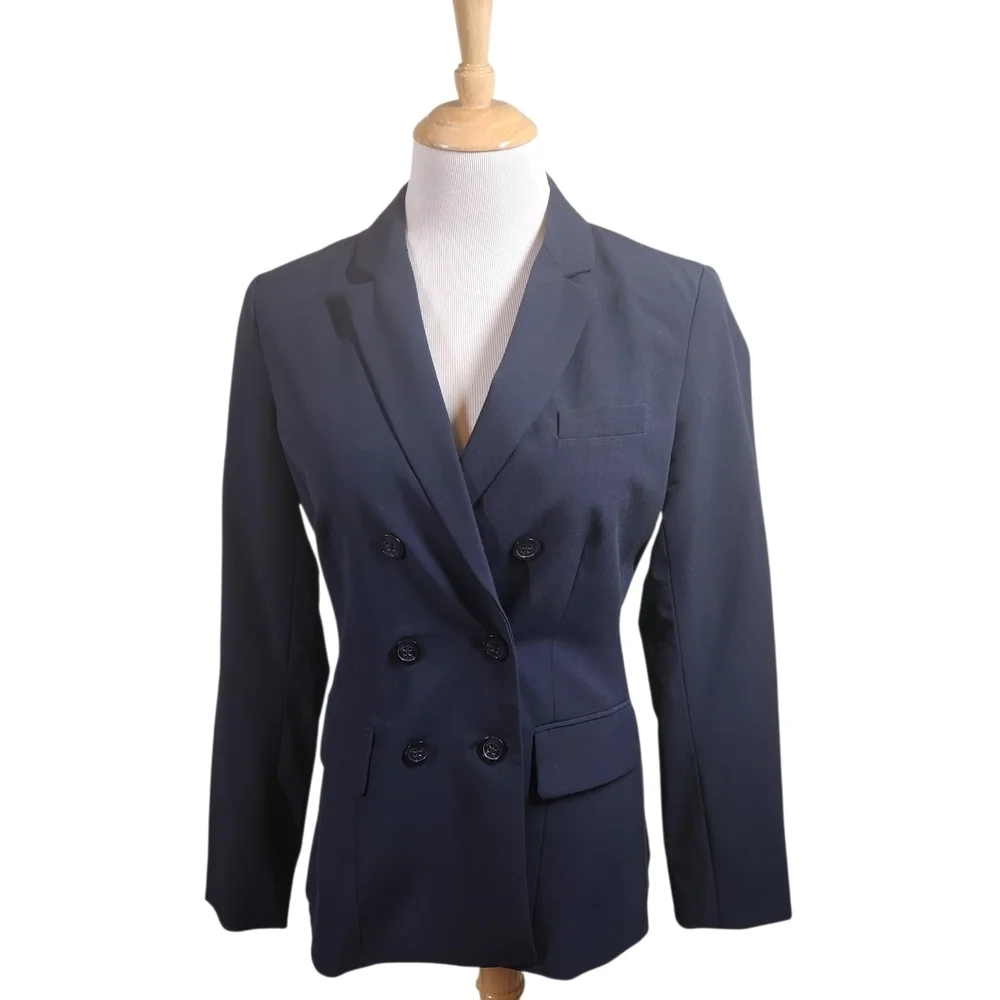 Michael Kors Navy Blazer Double Breasted Womens sz 4